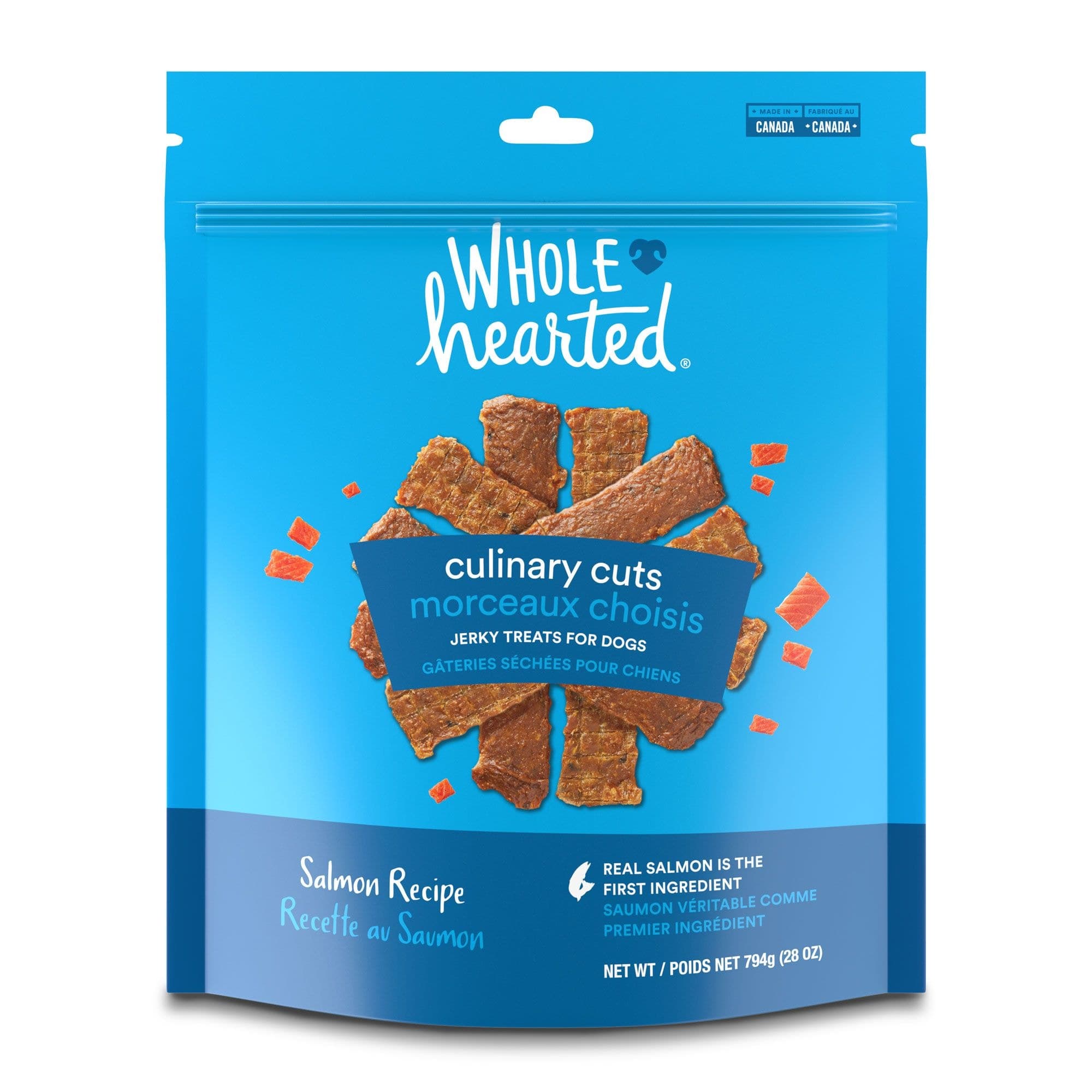 WholeHearted Culinary Cuts Salmon Recipe Jerky Dog Treats, 794-g