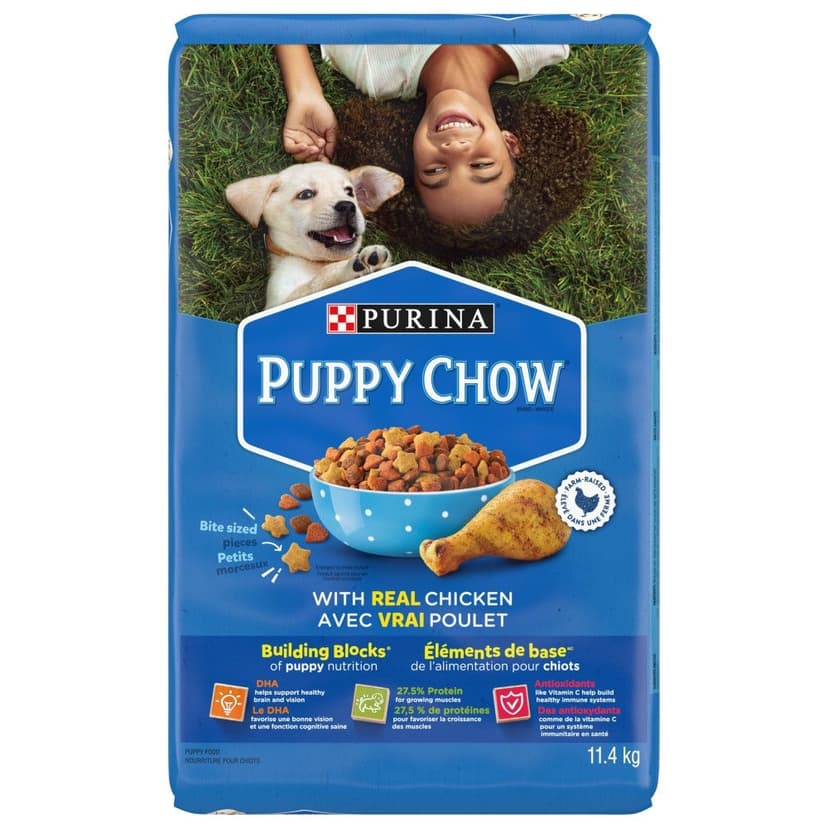 Purina Puppy Chow Complete with Real Chicken Dry Dog Food, 11.4-kg