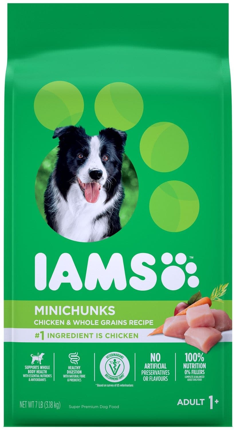 IAMS™ Adult Minichunks Dry Dog Food Chicken & Whole Grains Recipe, 3.18-kg