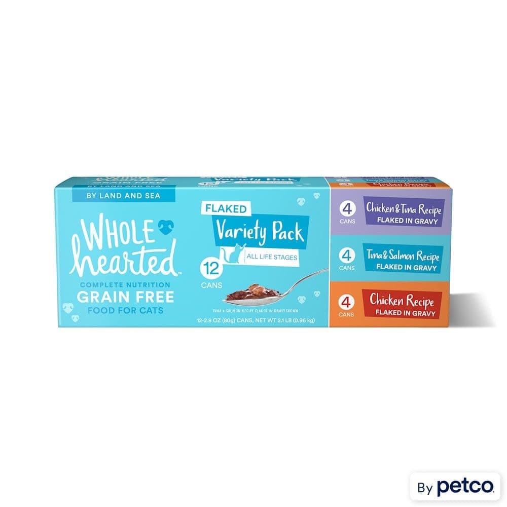 WholeHearted Grain-Free Surf & Turf Wet Cat Food Variety Pack, 12ct