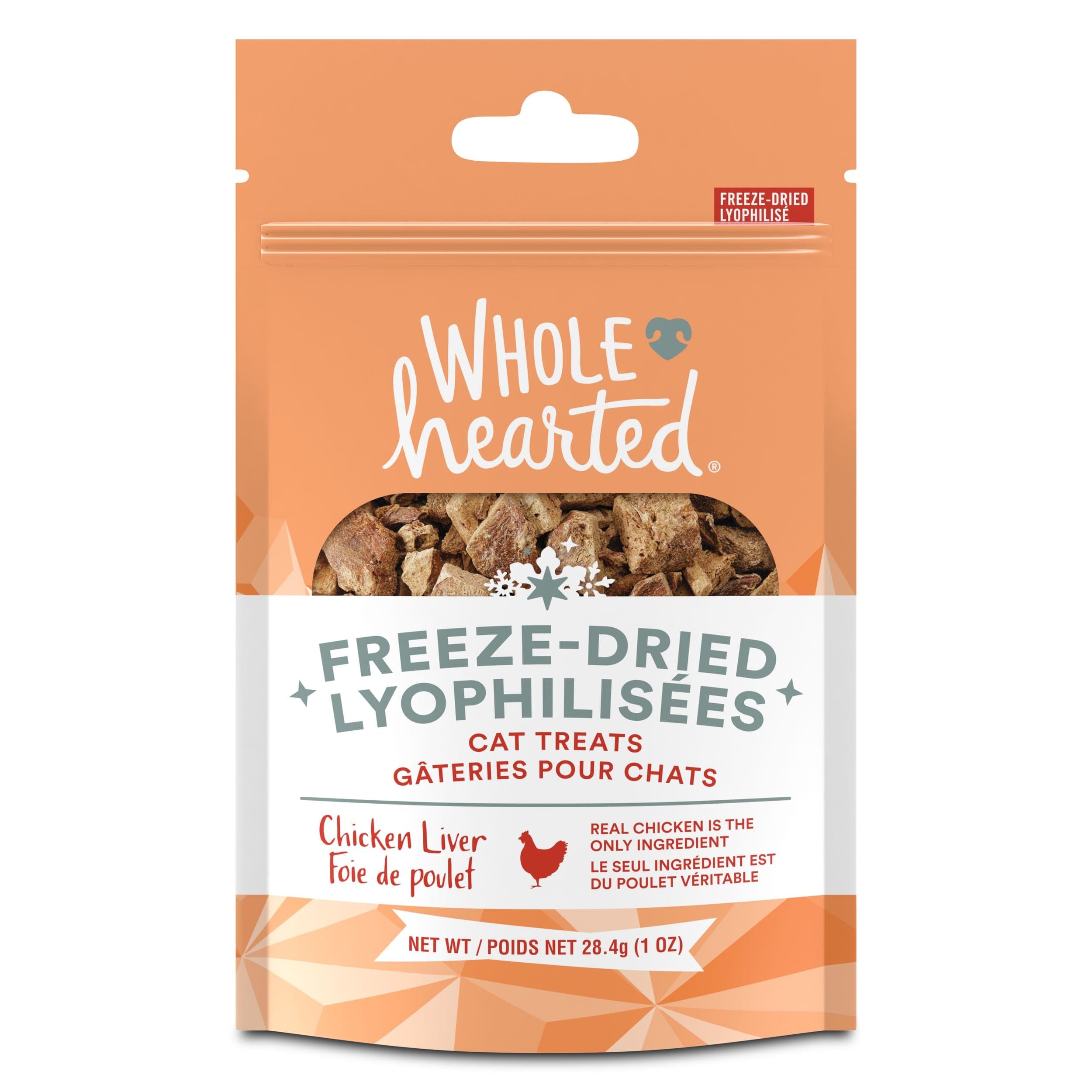 WholeHearted Freeze-Dried Chicken Liver Cat Treats, 28-g