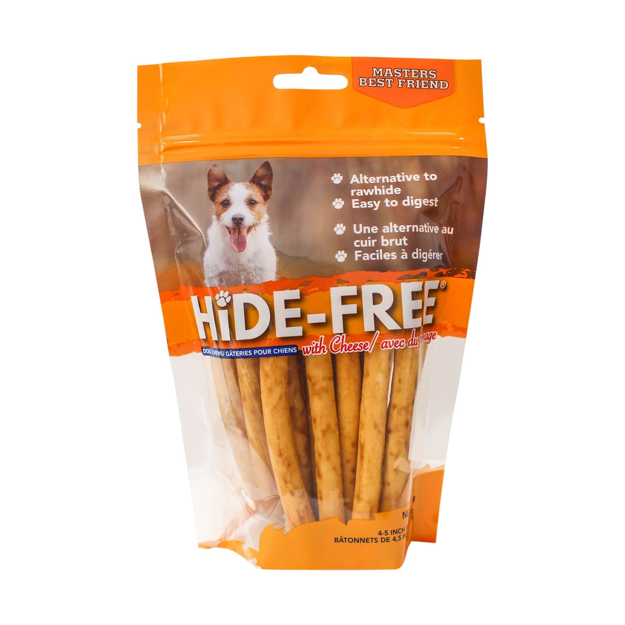 Masters Best Friend Raw Hide-Free Sticks with Cheese Dog Chews, 5-in, 18-pk