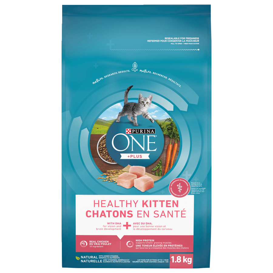 Purina ONE® Healthy Kitten Natural Dry Cat Food, 1.8-kg