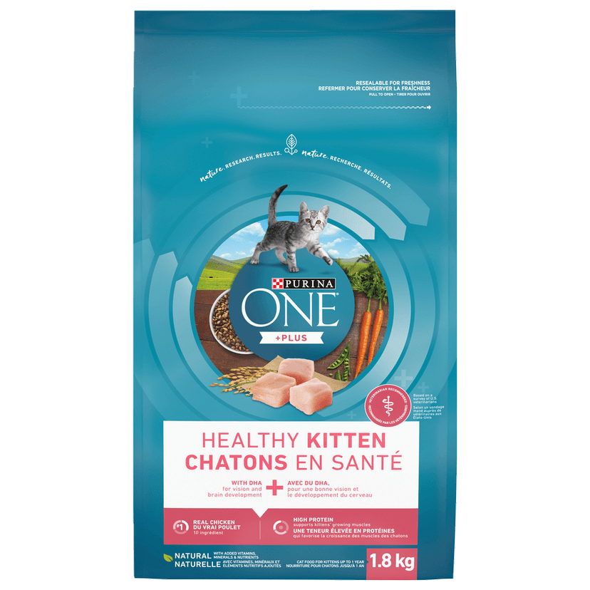 Purina ONE® Healthy Kitten Natural Dry Cat Food, 1.8-kg