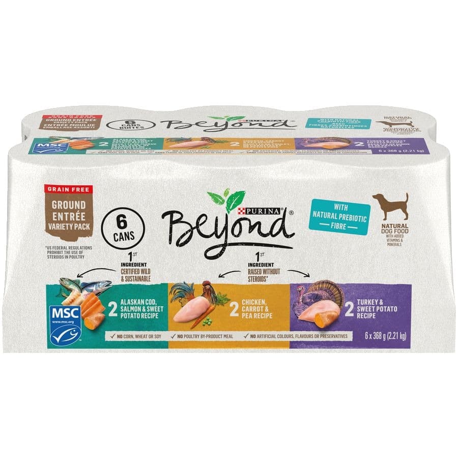 Beyond Wet Grain-Free Ground Entrée Wet Dog Food Variety Pack, 6-pk