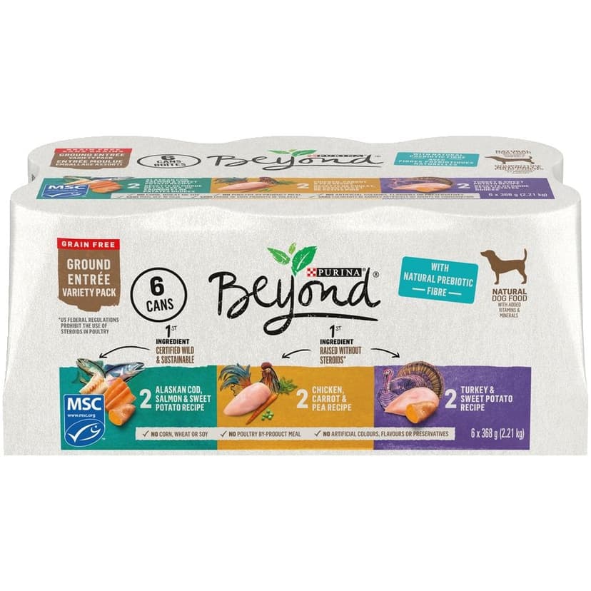 Beyond Wet Grain-Free Ground Entrée Wet Dog Food Variety Pack, 6-pk