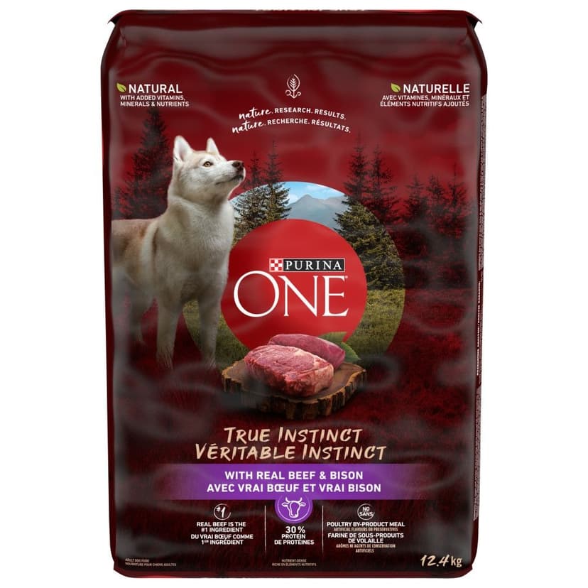Purina ONE SmartBlend Ture Instinct Beef & Bison Dry Dog Food, 12.4-kg