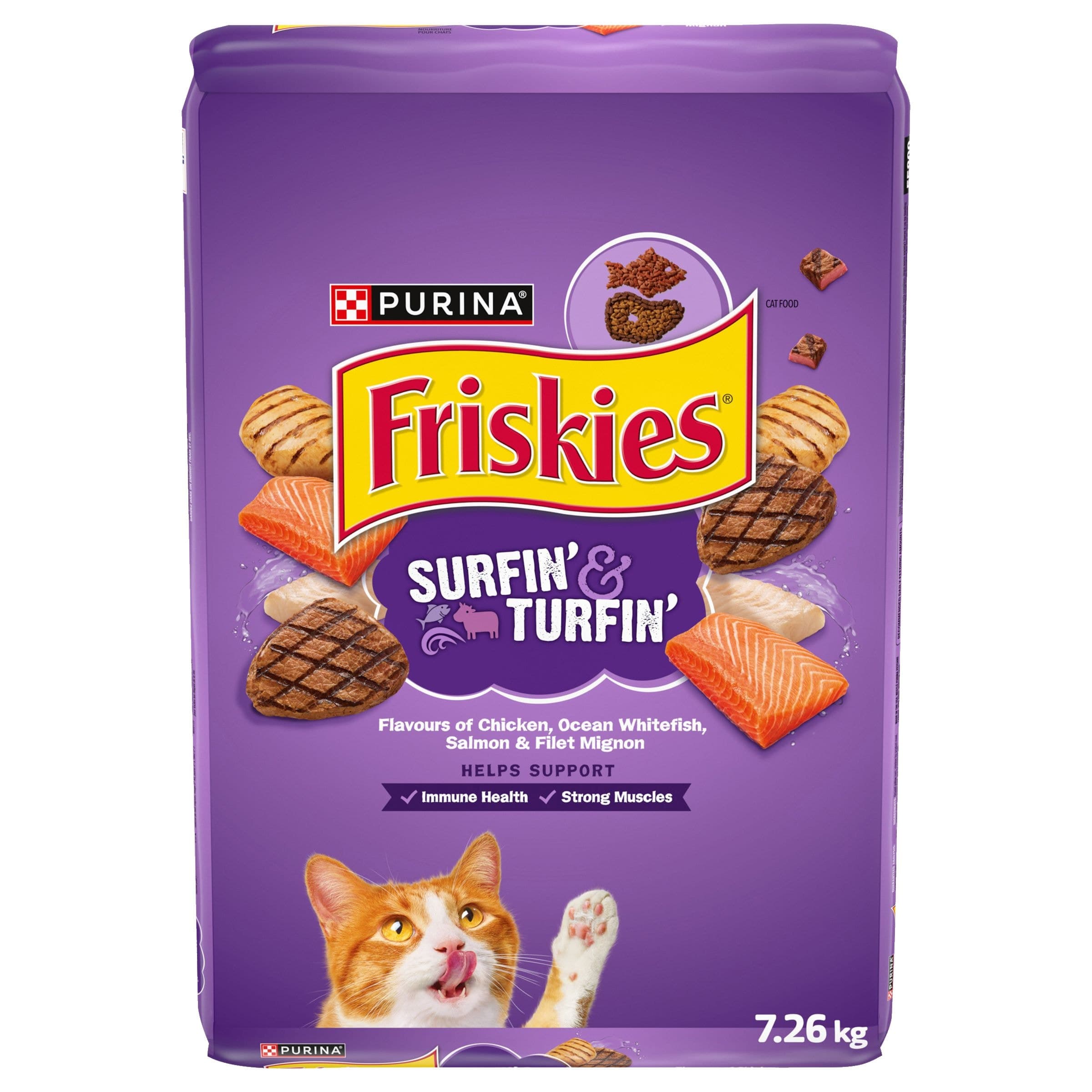 Friskies Surfin' & Turfin' Favorites Dry Cat Food, 7.25-kg