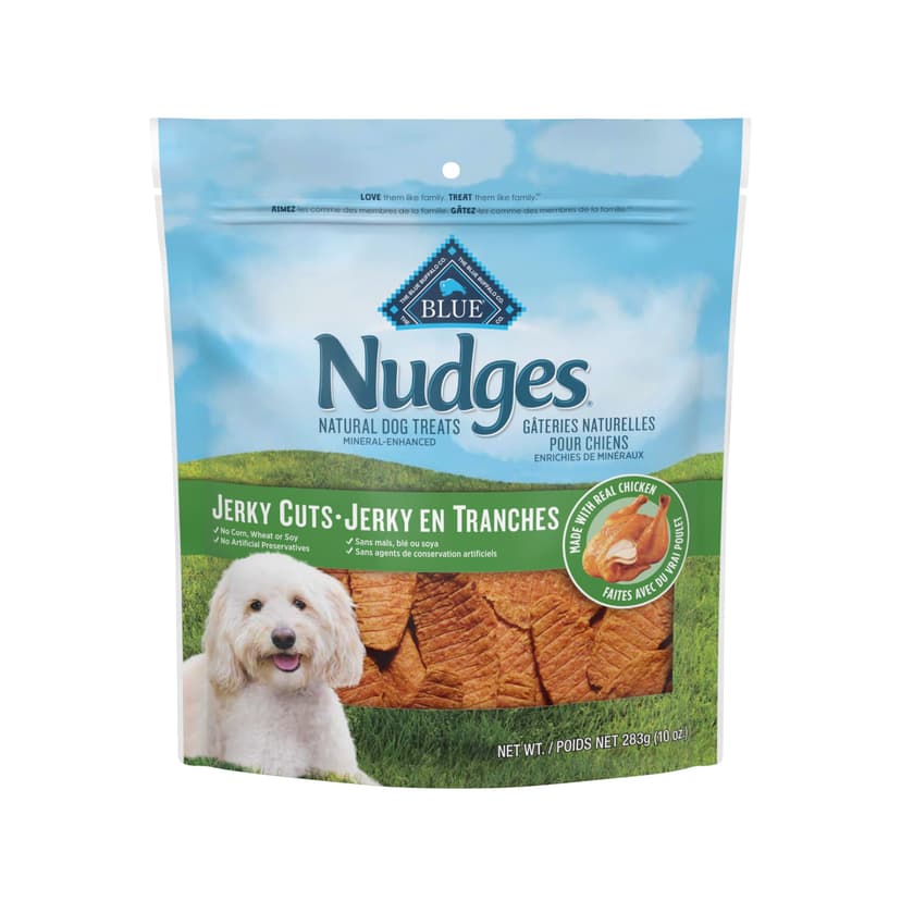 Blue Buffalo Nudges Chicken Jerky Cuts, Natural Dog Treat, 283-g