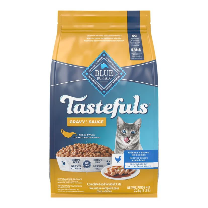 Blue Buffalo Tastefuls Gravy and Chicken and Rice Dry Cat Food, 2.2-kg