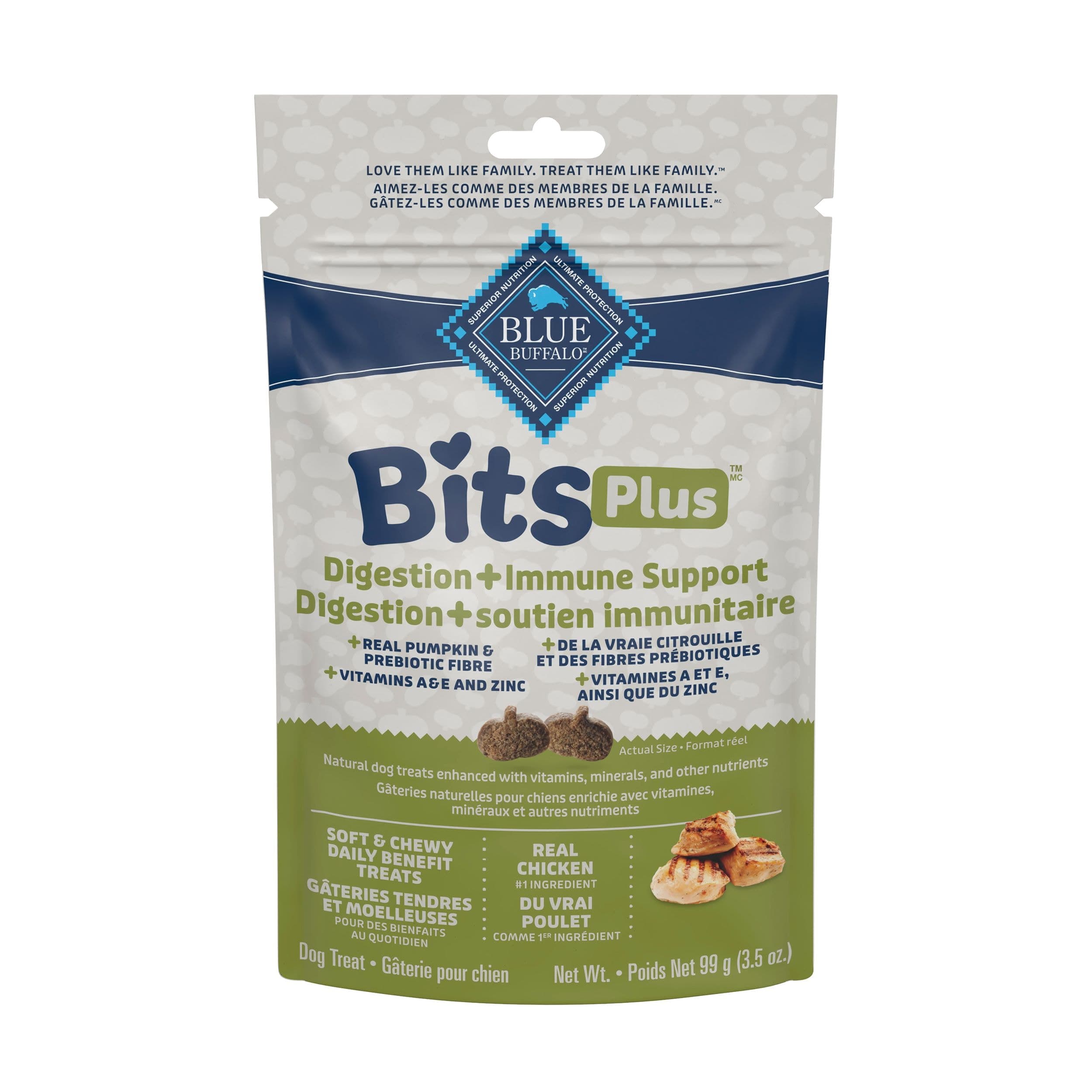 Blue Buffalo Bits Plus Digestion and Immune Dog Supplement, 99-g