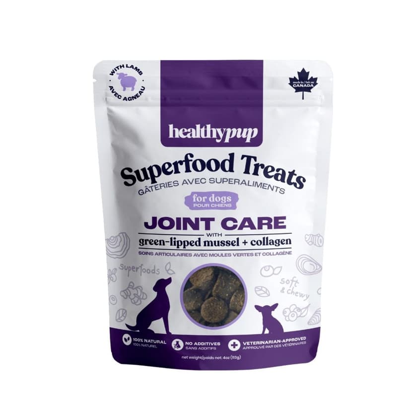 Healthypup Superfood Joint Care Dog Treat with Green-Lipped Mussel & Collagen, 113-g