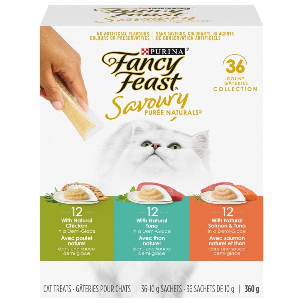 Fancy Feast Savoury Purée Naturals™ Wet Cat Food Treats Variety Pack, 36-pk