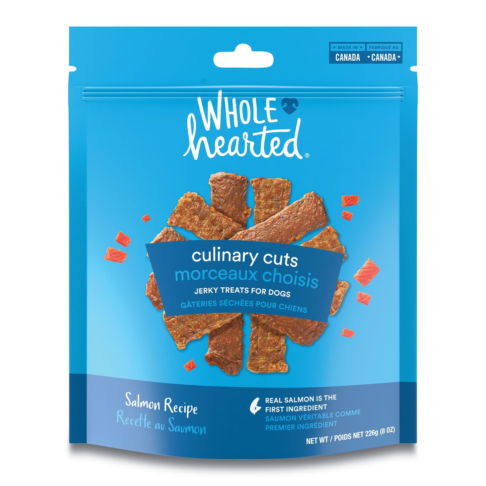 WholeHearted Culinary Cuts Salmon Jerky Dog Treats, 226-g