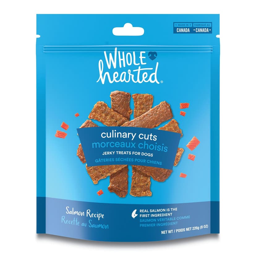 WholeHearted Culinary Cuts Salmon Jerky Dog Treats, 226-g