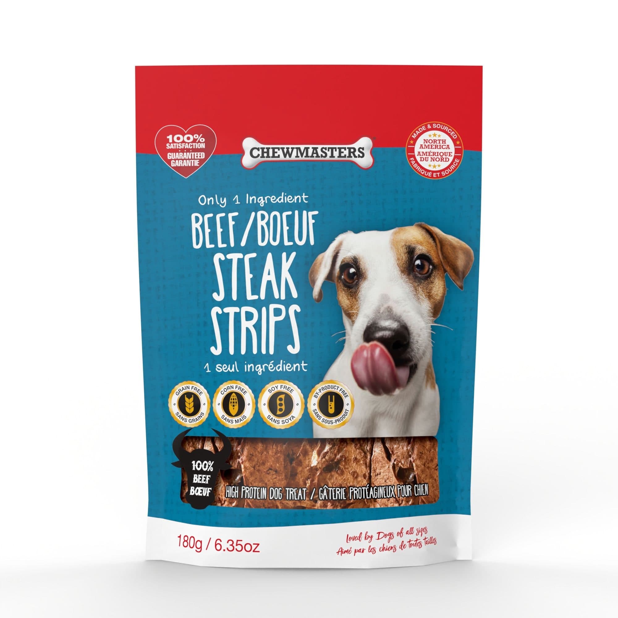 Chewmasters Beef Tender Strips Beef Dog Treats, Dry Treats, 180-g