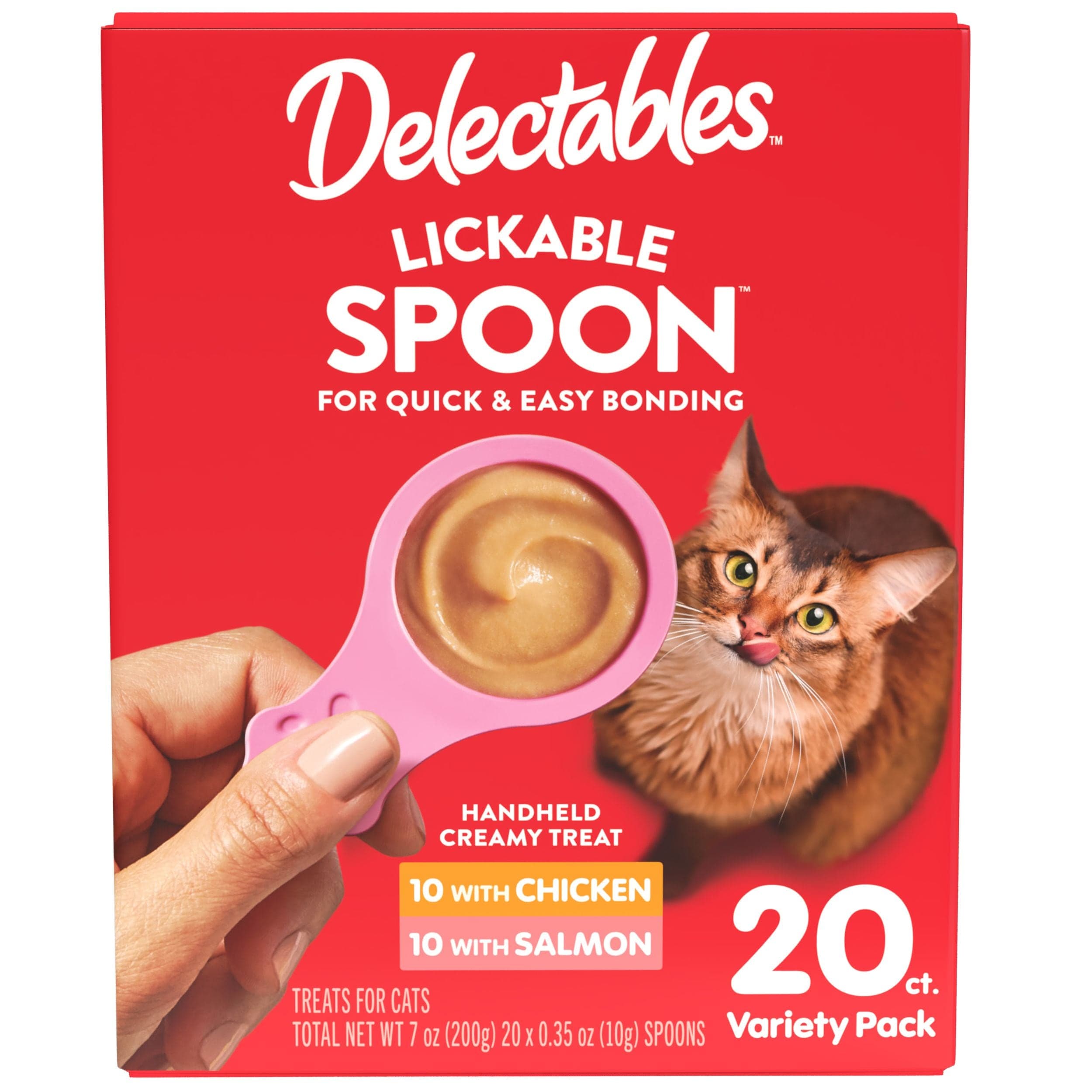 Hartz Delectables Lickable Spoons Variety Pack Wet Cat Treats, 20-pk