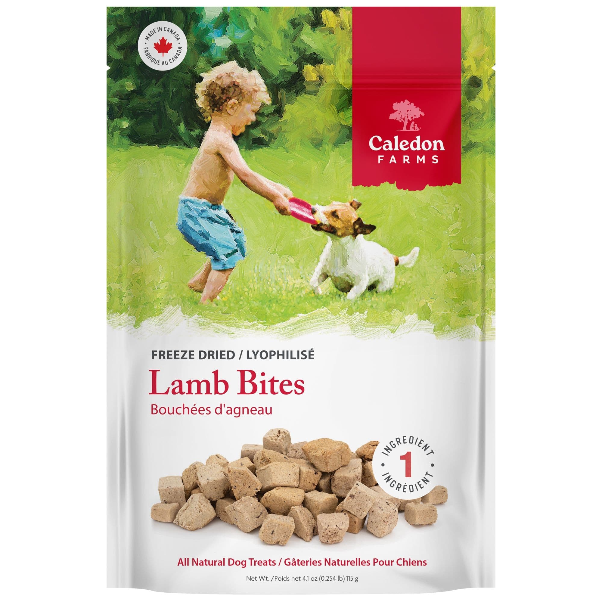 Caledon Farms Lamb Bites Freeze-Dried All Natural Dog Treats, 155-g
