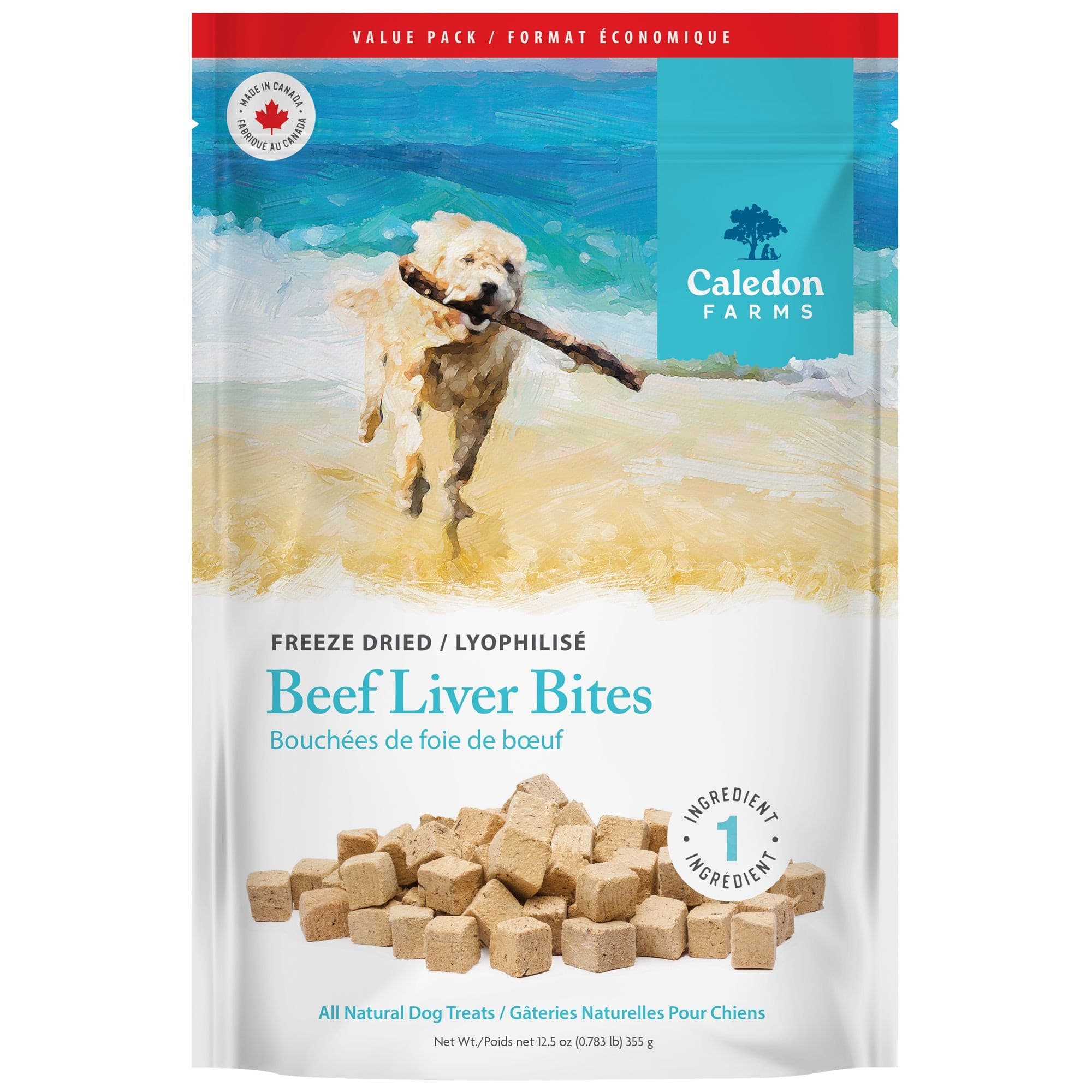Caledon Farms Beef Liver Bites All Natural Dog Treats, 365-g