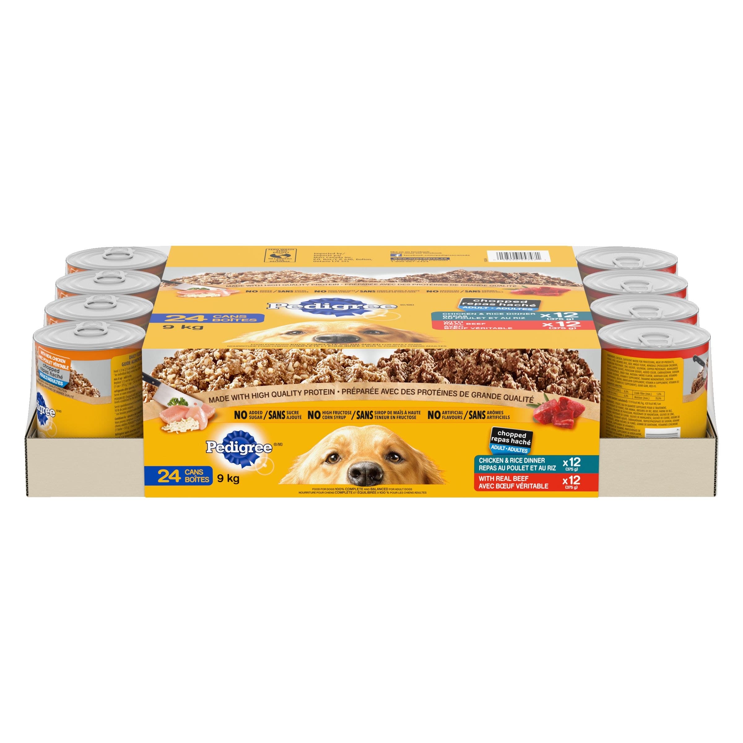 Pedigree Chicken and Beef Wet Dog Food, 24-pk x 375-g