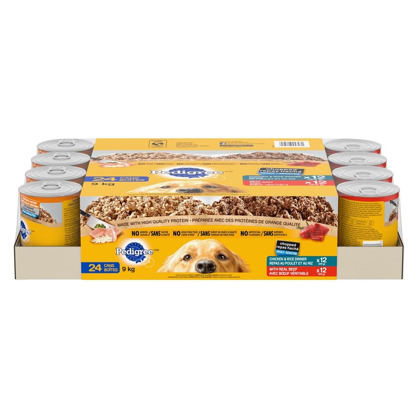 Pedigree Chicken and Beef Wet Dog Food, 24-pk x 375-g
