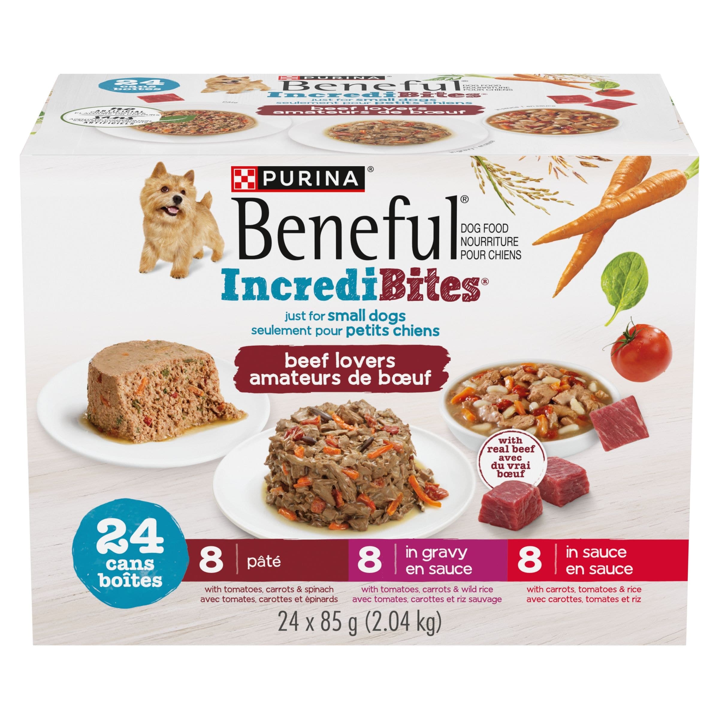 Beneful Incredibites Beef Variety Pack Wet Dog Food, 24-pk x 85-g