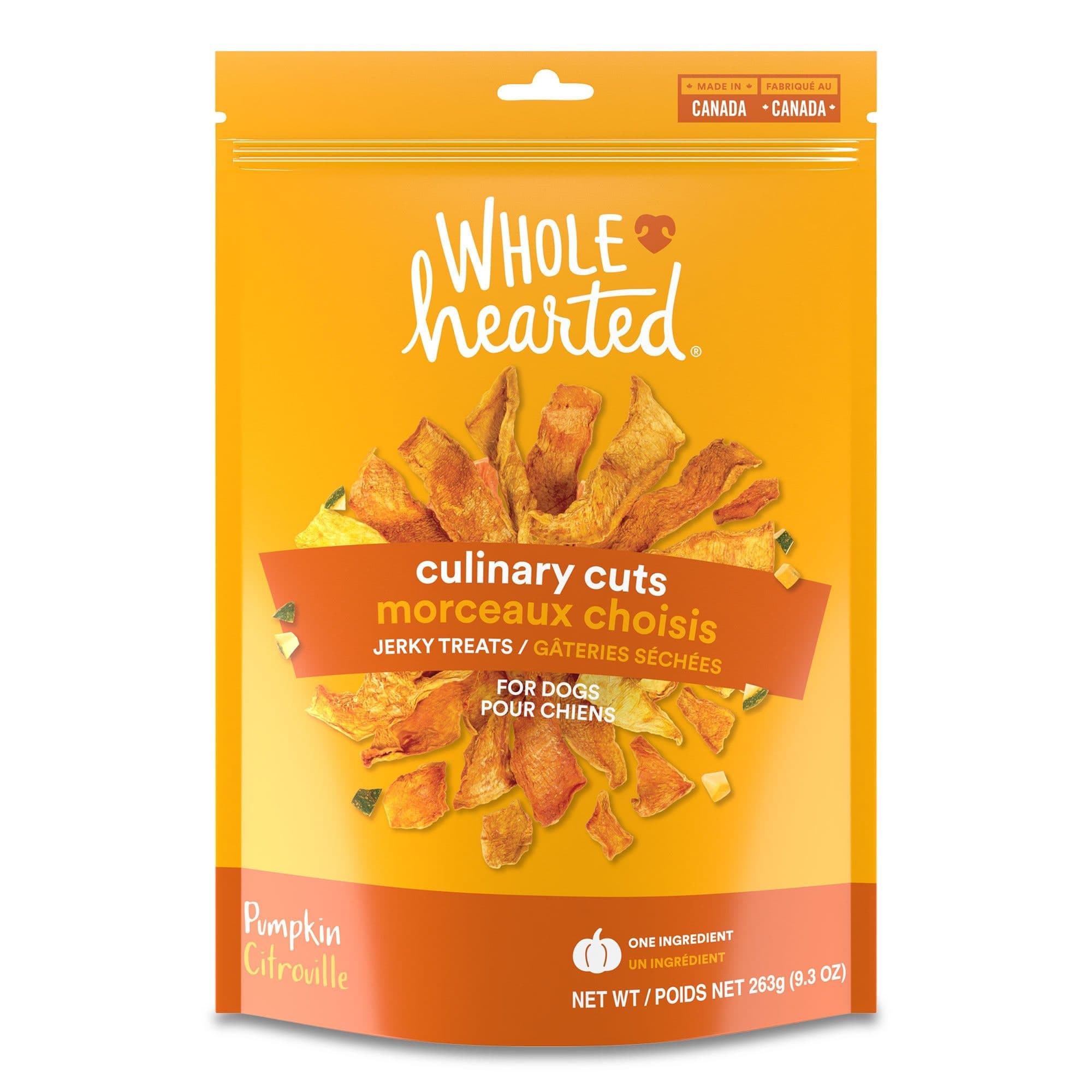 Wholehearted High Fibre Dog Treats, Pumpkin, 263-g