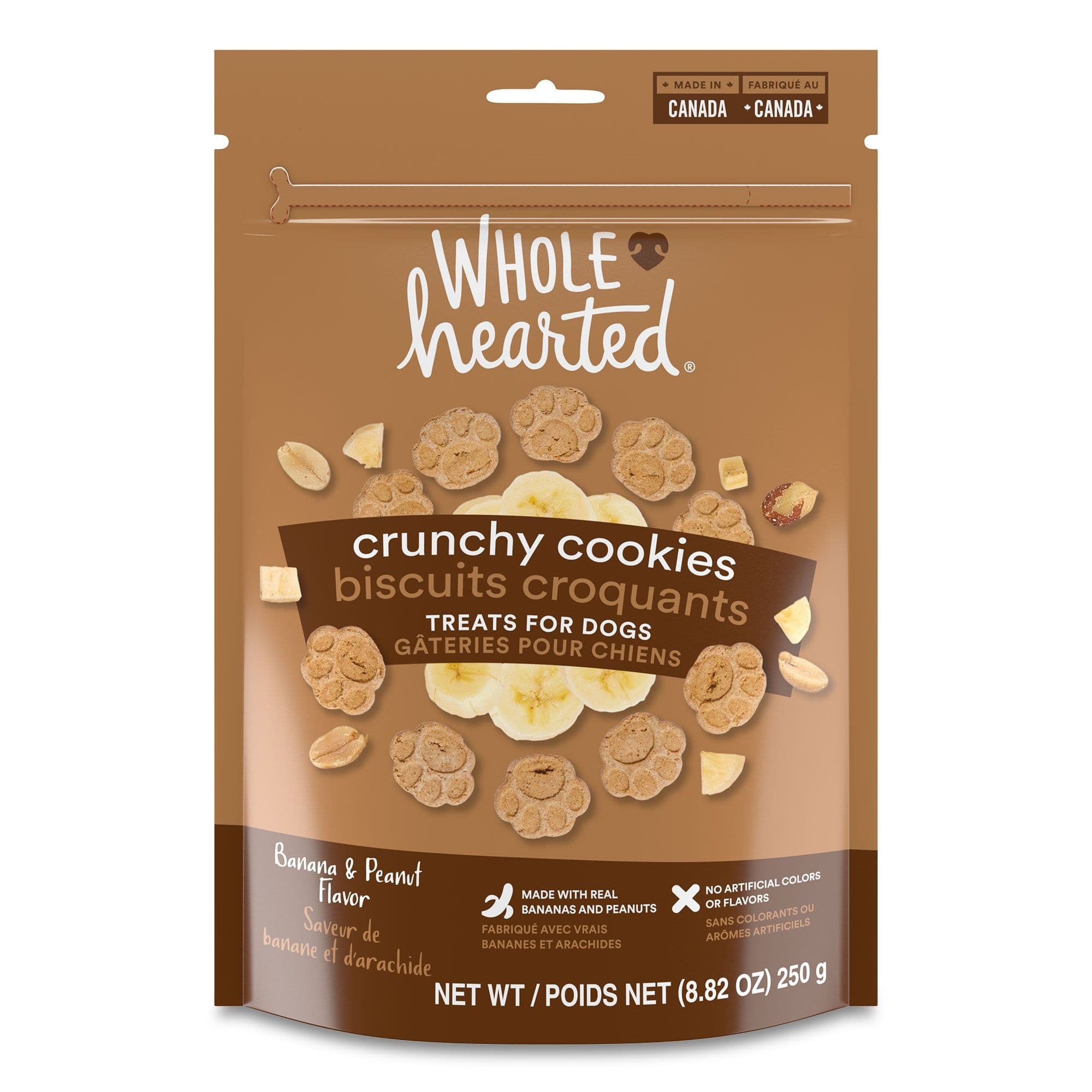 WholeHearted Banana and Peanut Dog Treats, 250-g
