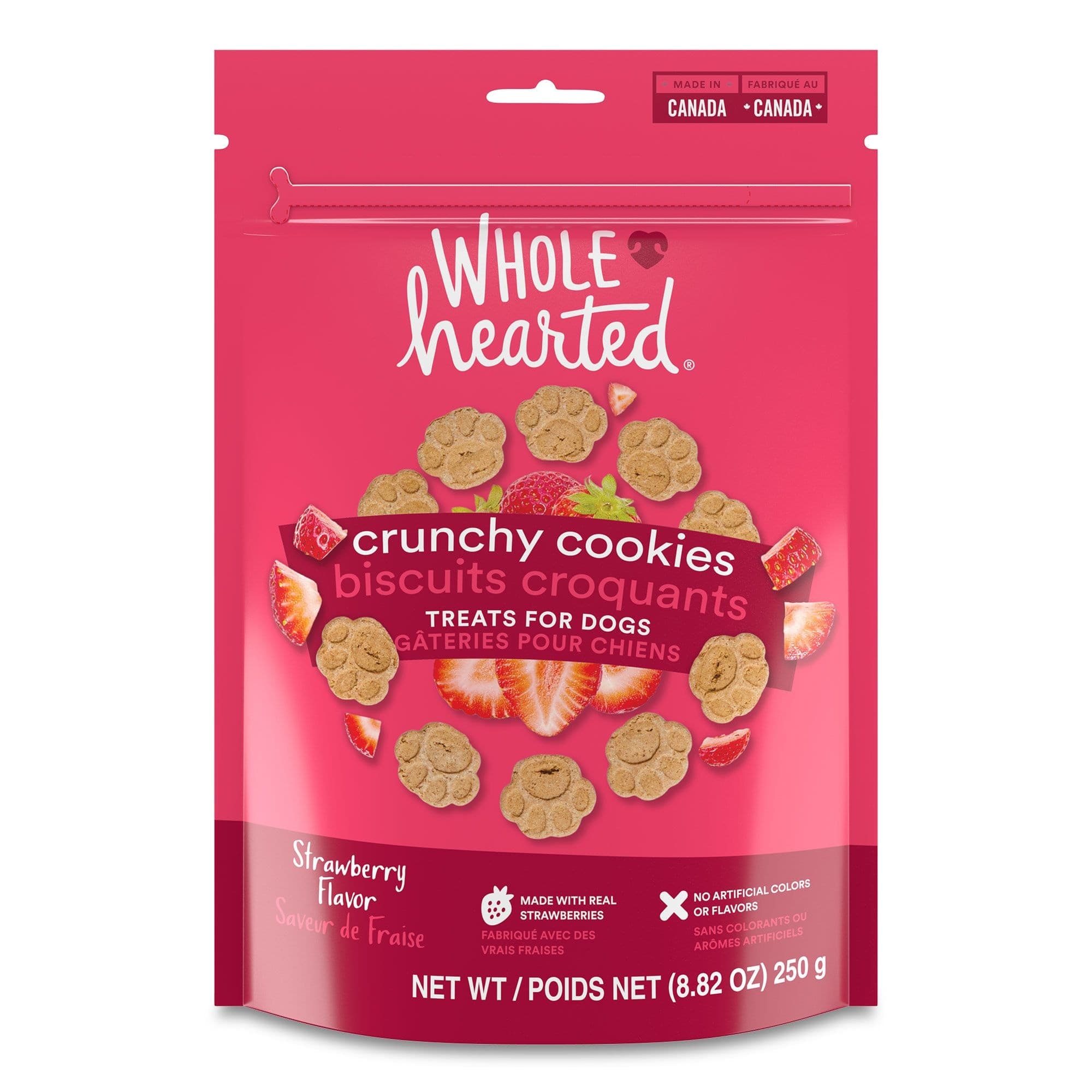 WholeHearted Strawberry Dog Treats, 250-g