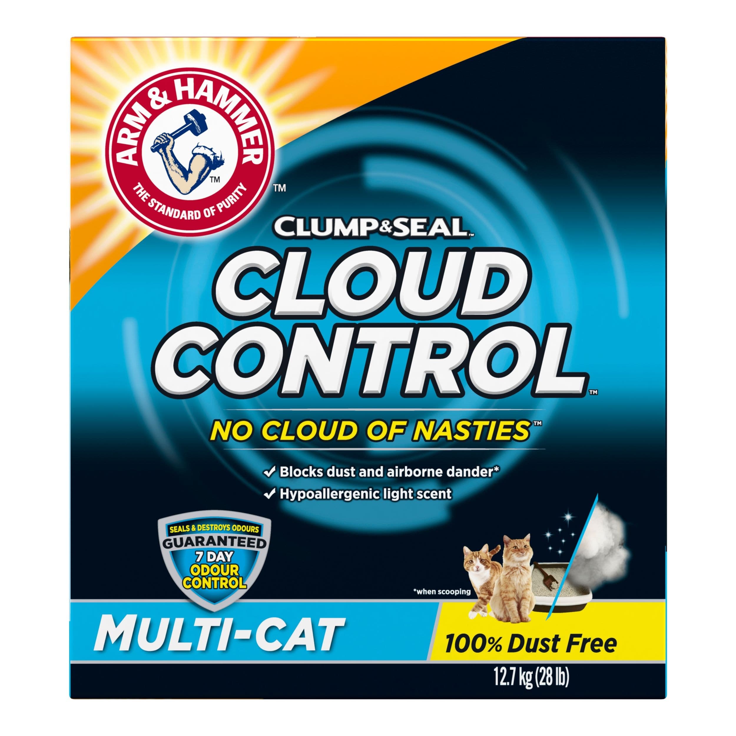 Arm & Hammer Clump & Seal Cloud Control Cat Litter, 12.7kg