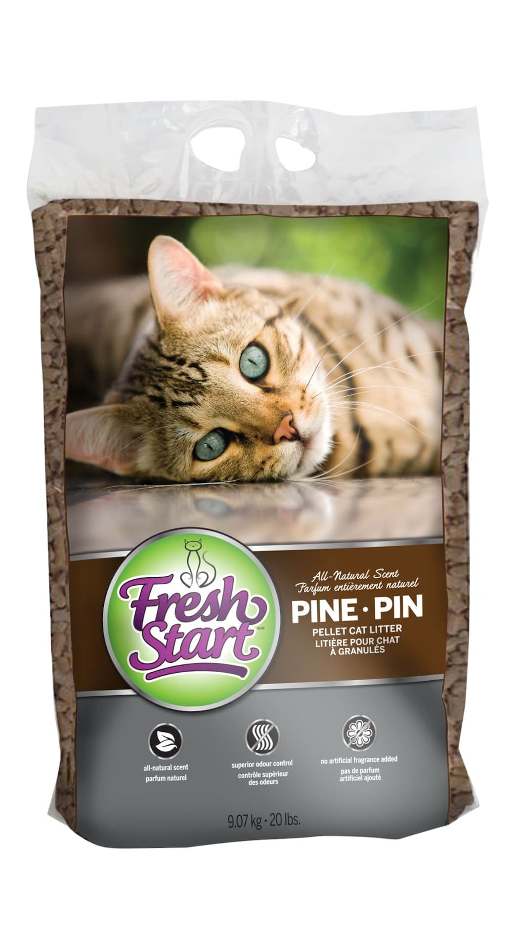Fresh Start Pine Pellet Cat Litter, 9-kg