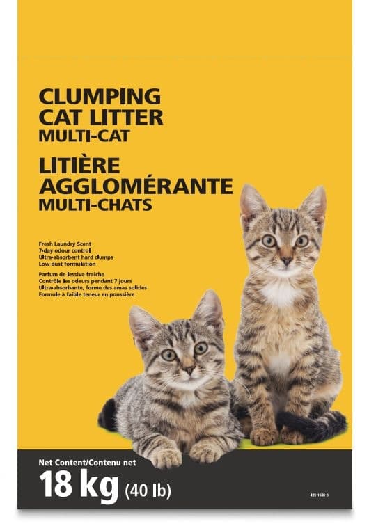 Multi-Cat Clumping Cat Litter, Scented, 18-kg