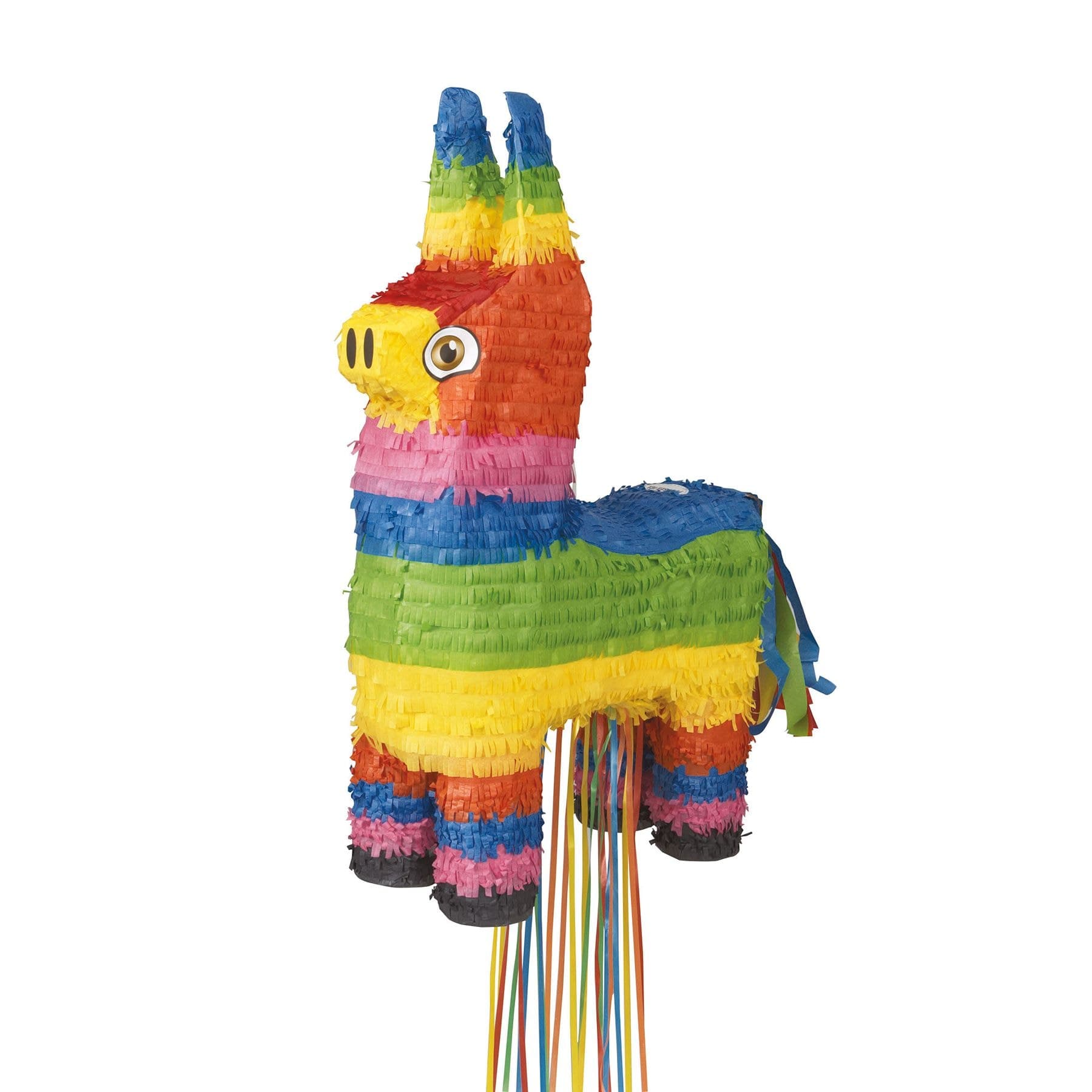 Burro Pinata Hanging Pull String Decoration, Multi-Coloured, Holds 2lb of Pinata Filler, for Birthday/Fiesta Parties