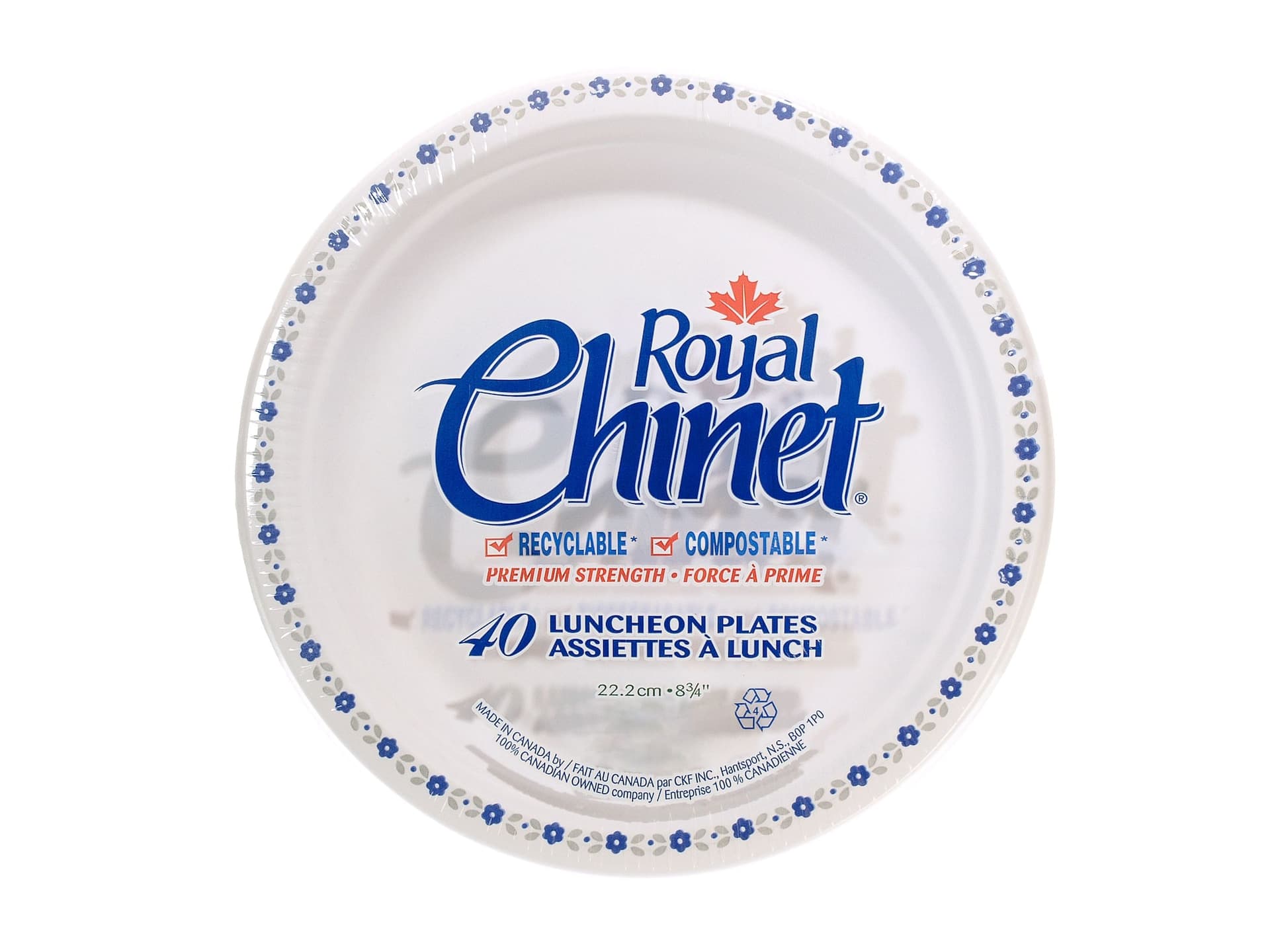 Royal Chinet Luncheon Paper Plates, 8-in, 40-pk