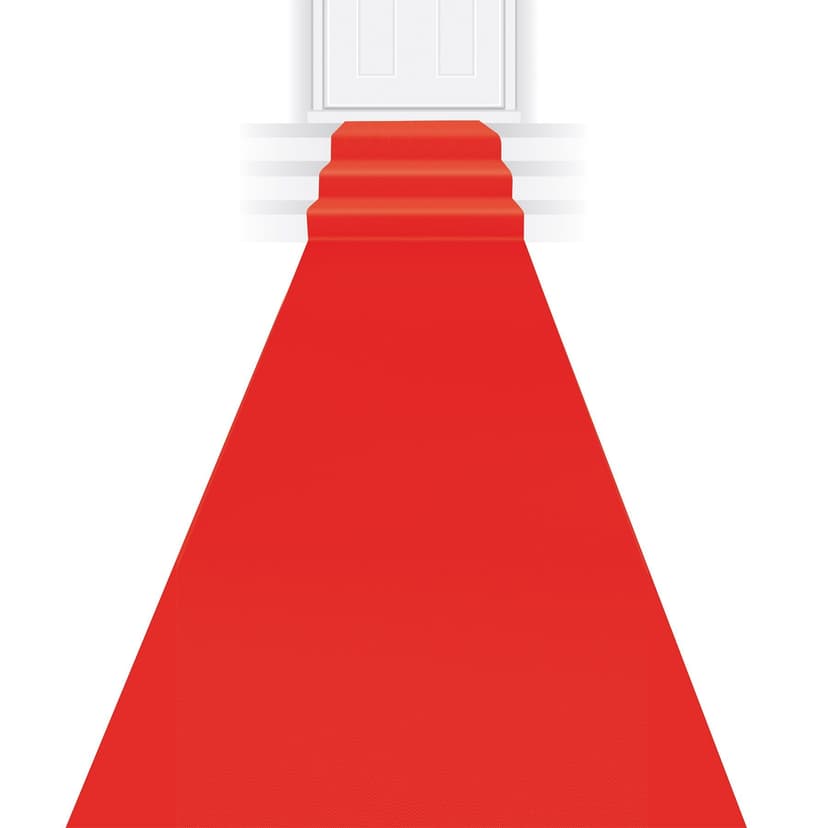 Awards Night Hollywood Red Carpet Aisle Floor Runner, Red, 15-ft, for Movie/Awards/Oscar Party