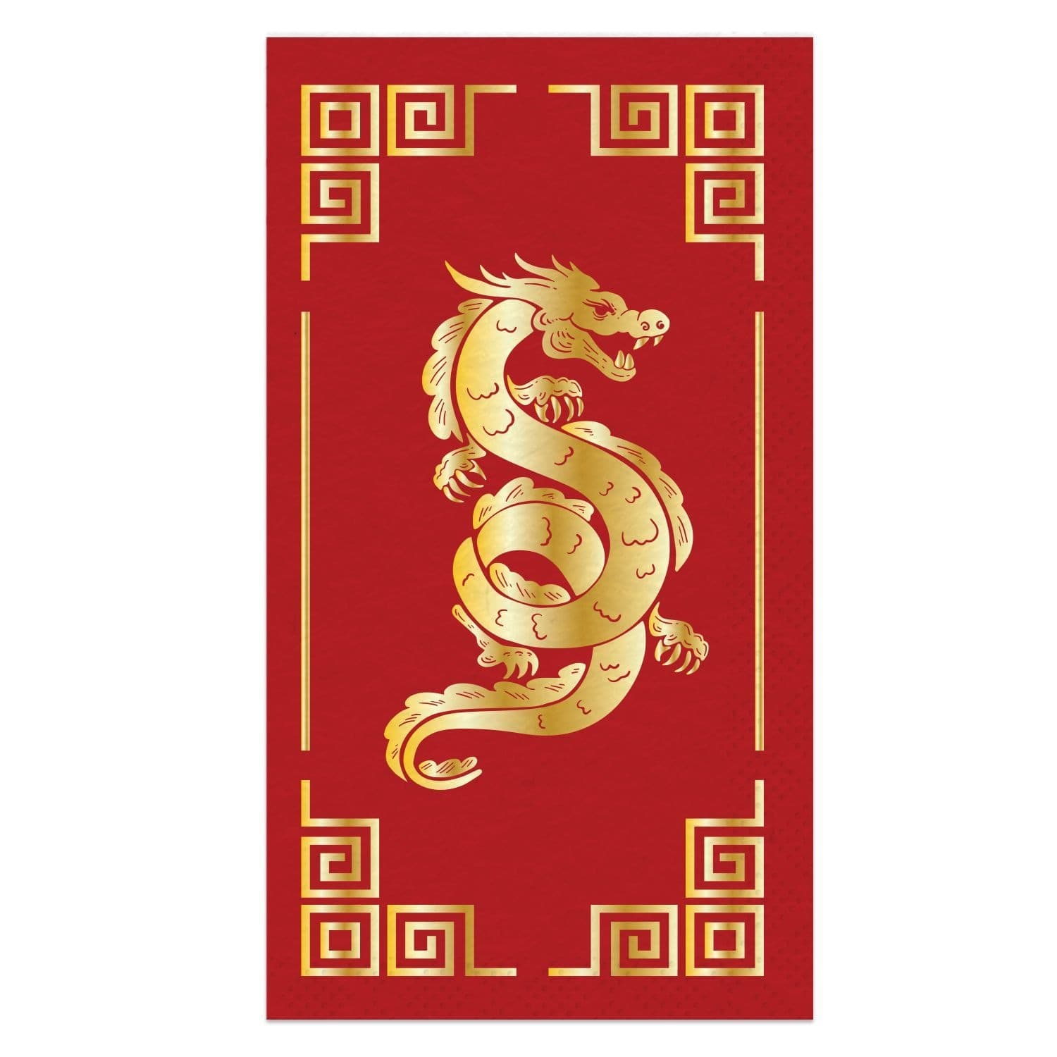 Sophistiplate Lunar New Year Red/Gold Guest Towels, 20-pk