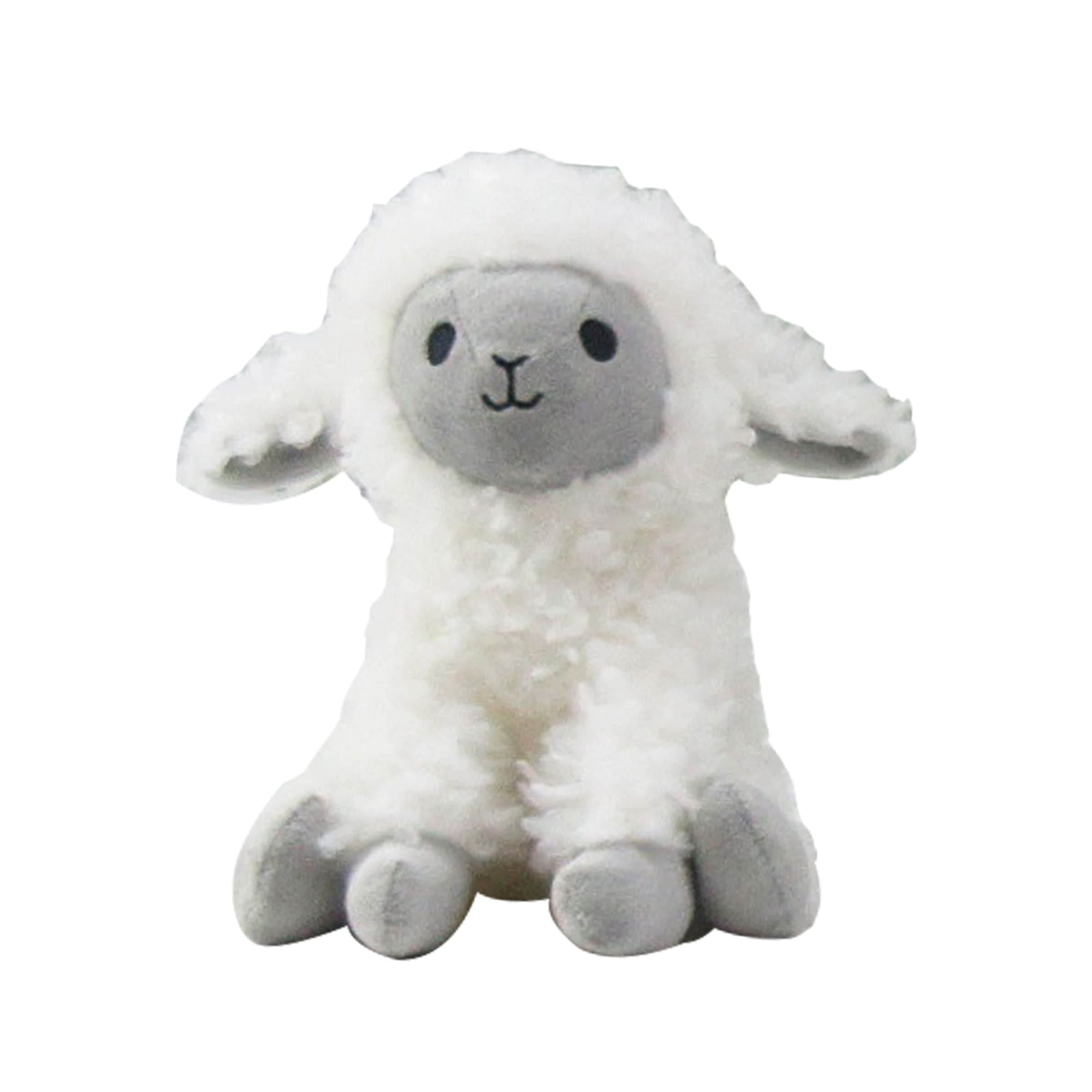 Lamb Plush Toy, White, 7-in, Ages 3+, for Eid/Spring