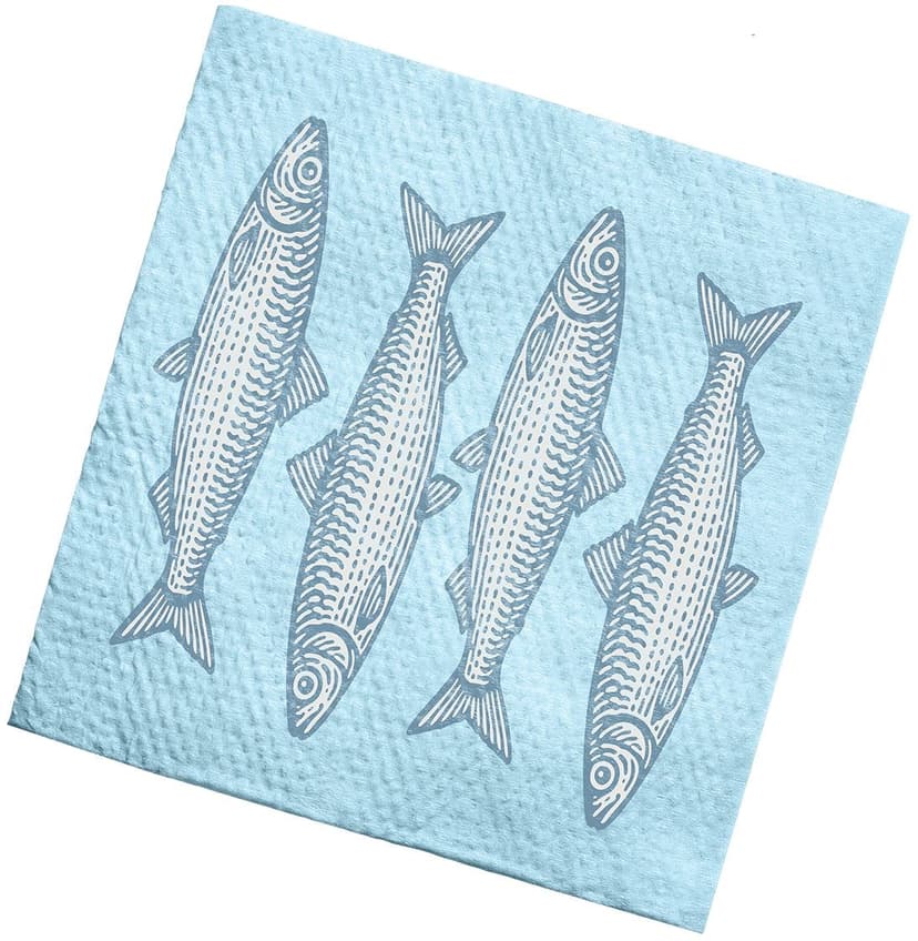 Summer Silver Fish Lunch 3-Ply Paper Napkins, 40-pk