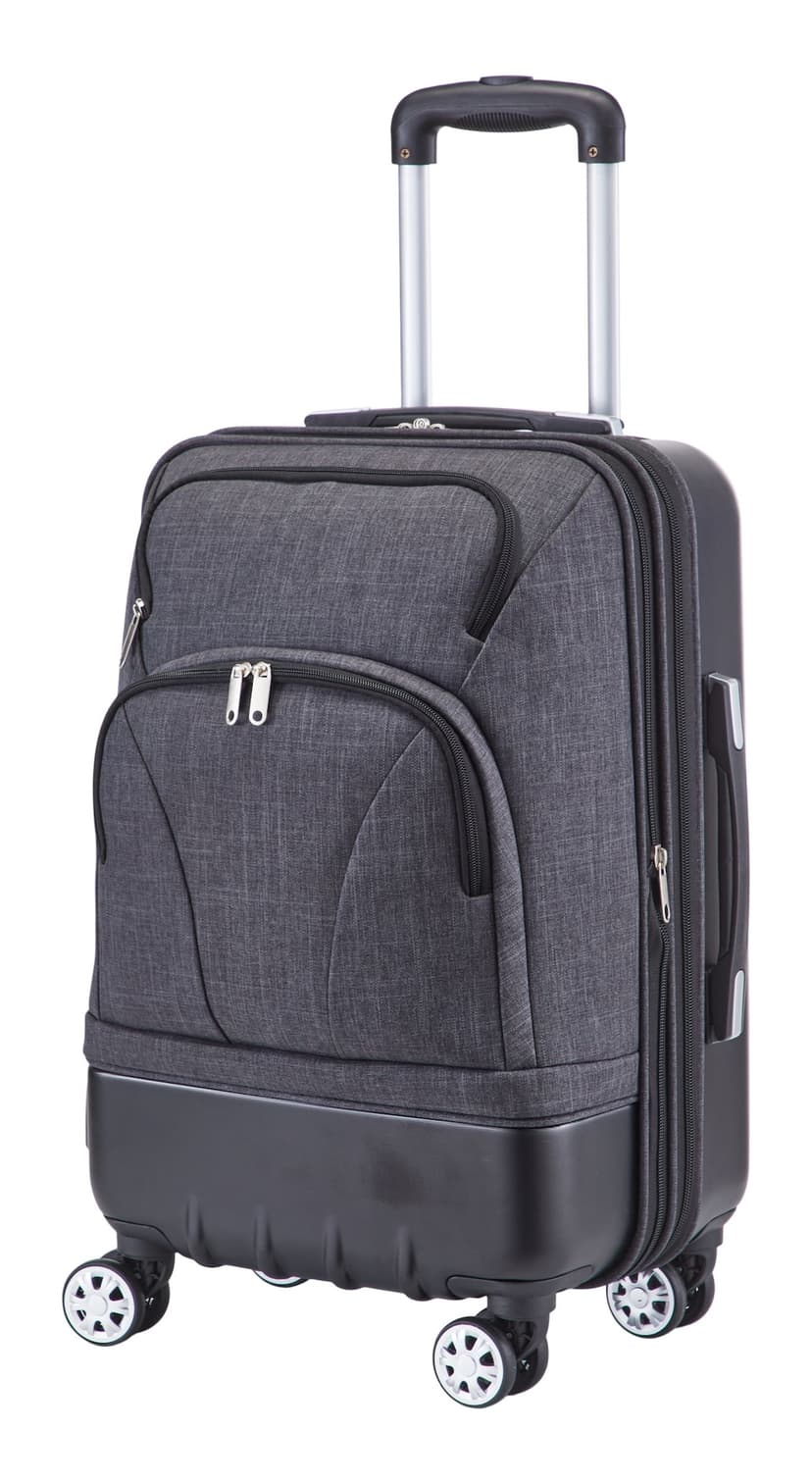 Outbound Hybrid Spinner Wheel Carry-On Travel Luggage Suitcase, Charcoal, 21-in