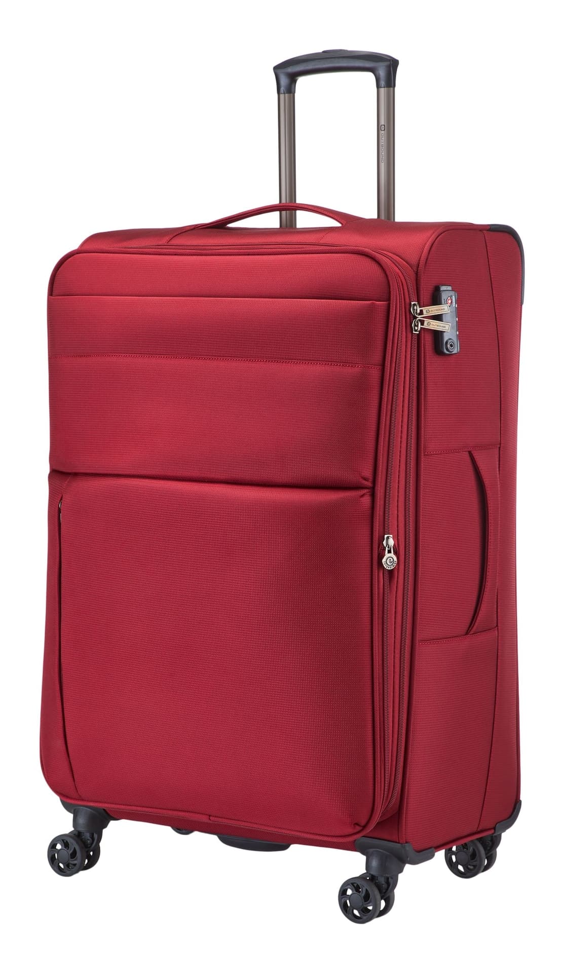 Outbound Softside Large Luggage, Wheeled, Red