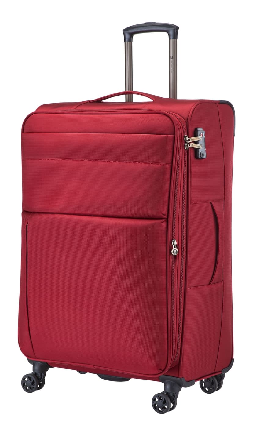 Outbound Softside Large Luggage, Wheeled, Red