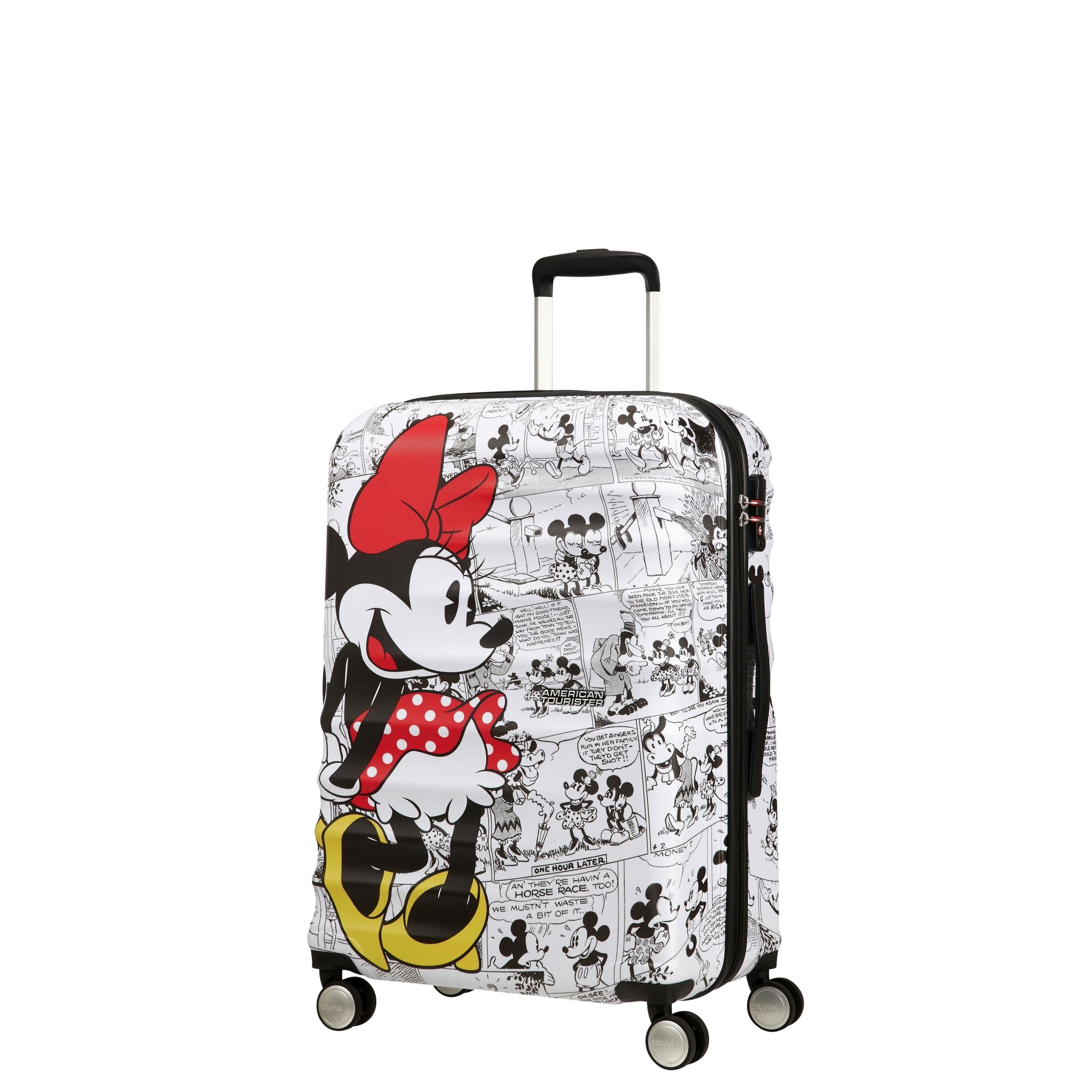 American Tourister Disney Spinner Medium Luggage, Minnie Comics White