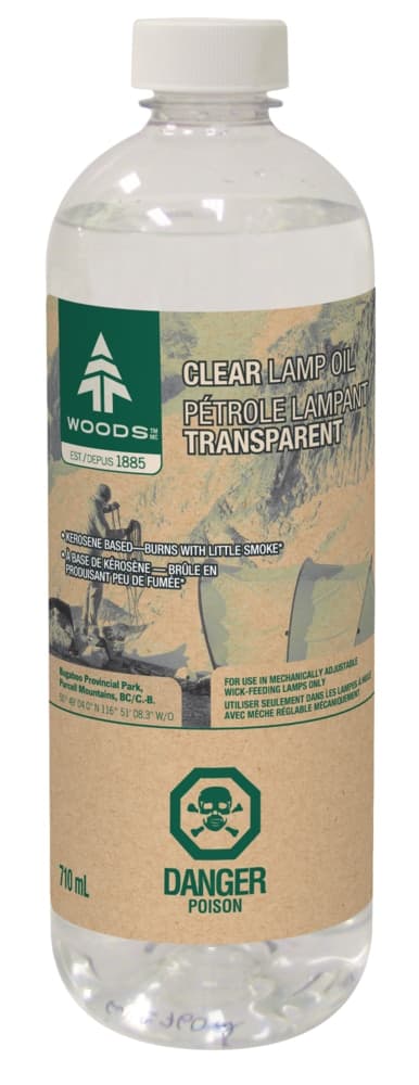 Woods Clear Oil Lamp Oil, Fuel For Wick-Feeding Camping Lamps, 710-mL