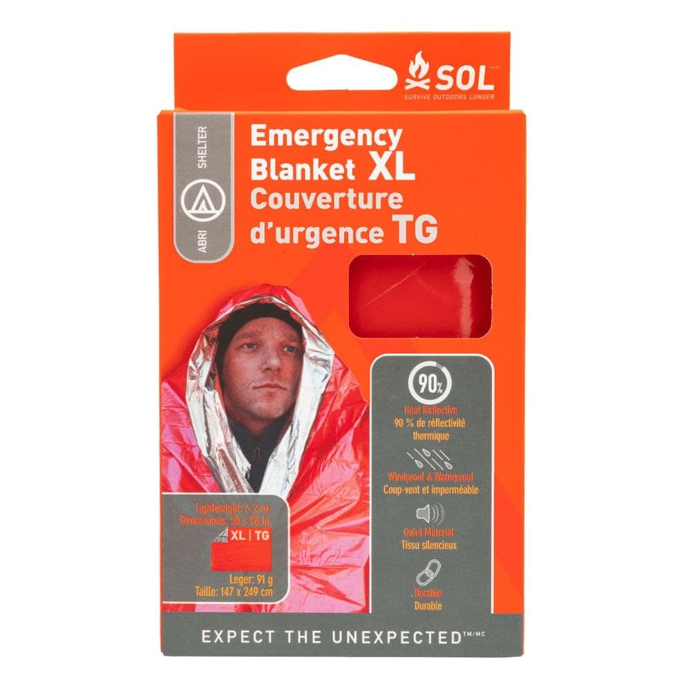 S.O.L. Survive Outdoors Longer Heatsheets 2-Person Waterproof Heat Reflective Thermal Survival Blanket