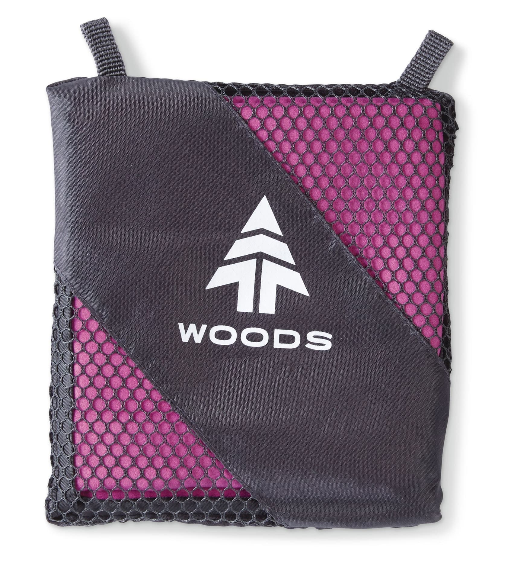 Woods Compact Lightweight Microfibre Camping Hand Towel 15.75"x31.5", Absorbent & Fast-Drying, Assorted