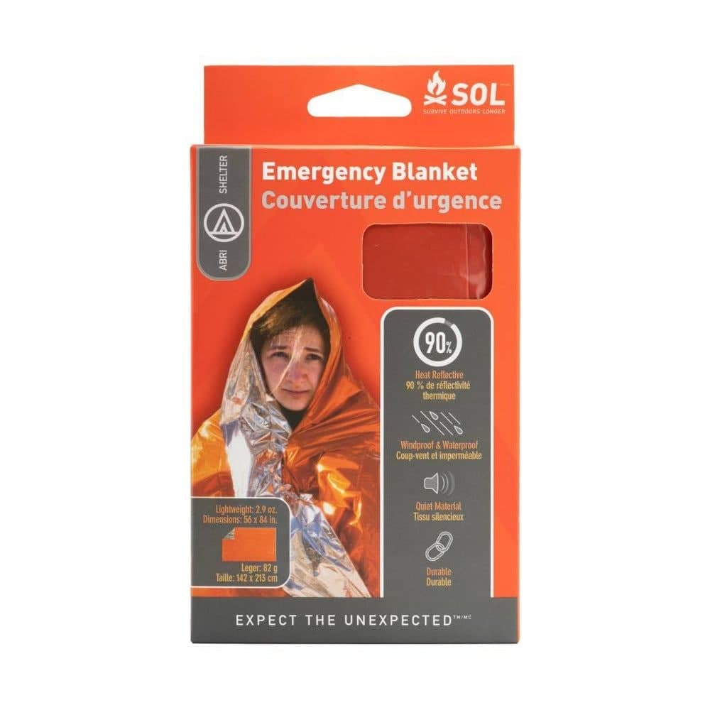 S.O.L. Survive Outdoors Longer 1-Person Heatsheets Waterproof Heat Reflective Thermal Survival Blanket