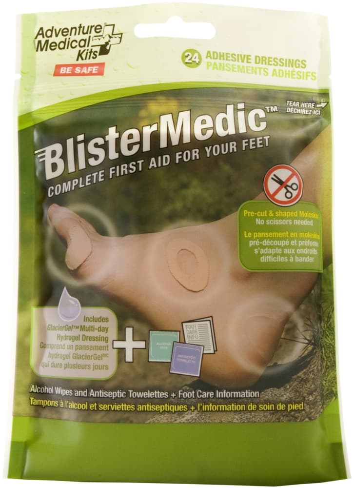 Adventure Medical Kits Blister Medic Pre-Cut Moleskin Dressings/Bandages & Antiseptic Wipes