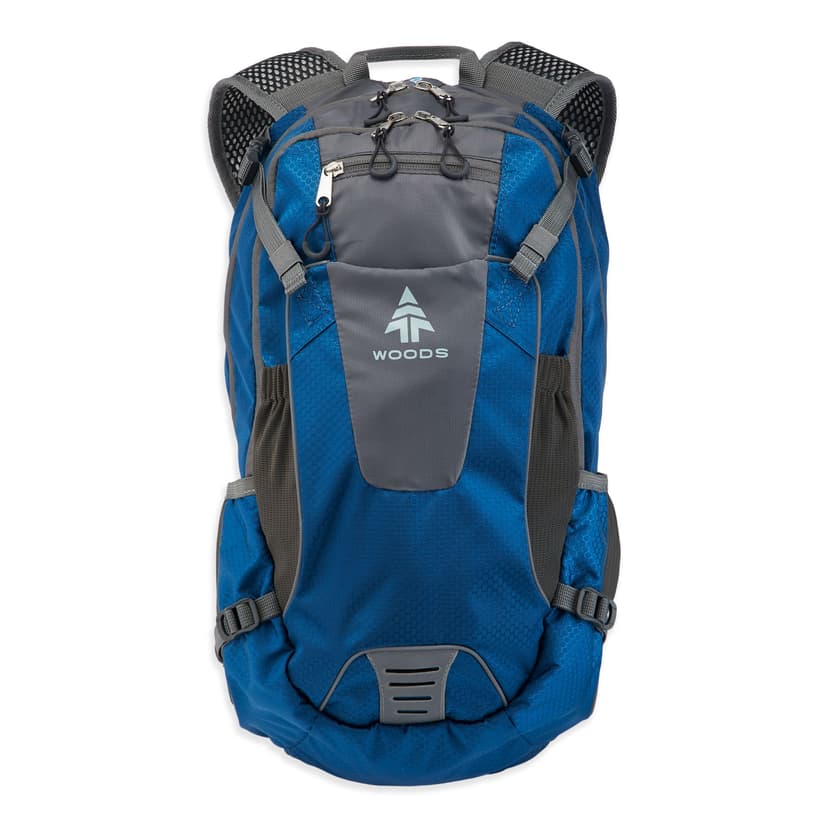 Woods Hydration Backpack w/ 2-L Water Bladder For Camping, Hiking & Outdoor Sports, Blue