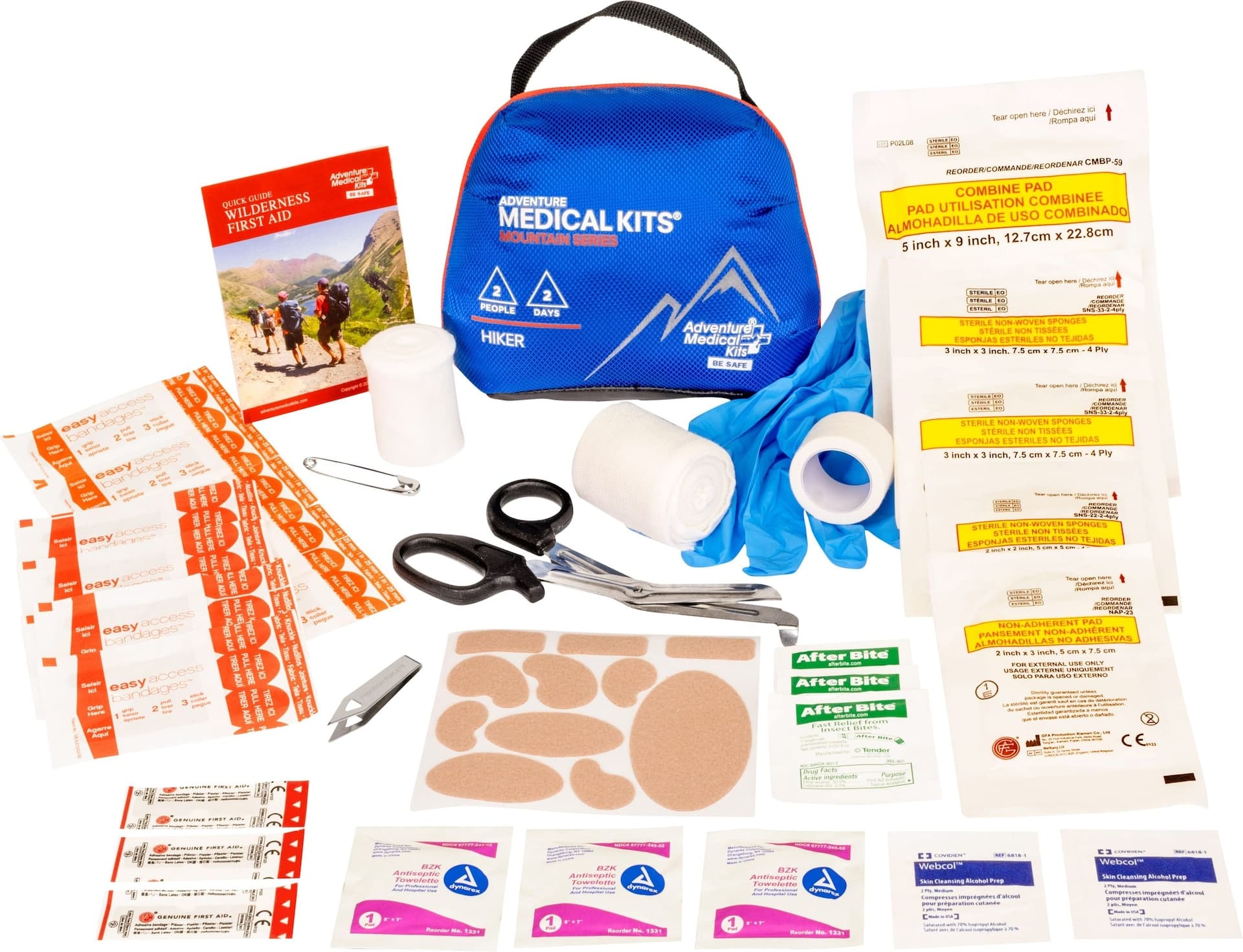 Adventure Medical Kits Mountain Series Hiker 2-Day First Aid Kit, Injury & Survival Supplies, 2-Person