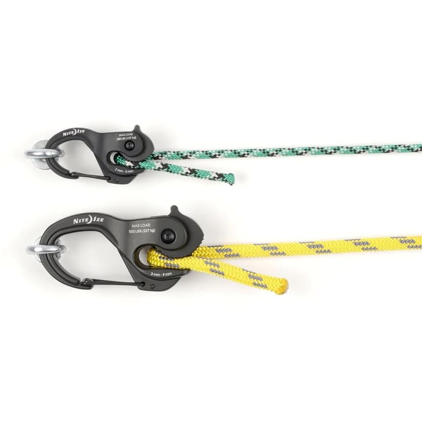 Nite Ize CamJam XT Aluminium No-Knot Cord Tightener & Wiregate Carabiner Clip, w/ Paracord